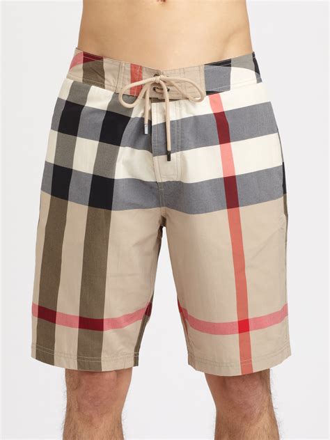 burberry brit laguna check swim trunks|Men’s Designer Swimwear .